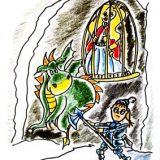 Literatur | Der Kleine Ritter von Michael Klüter | Buch 1 | Zeichnungen von Marion Klüter | Der Kleine Drache | Bild 18