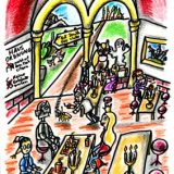 Literatur | Der Kleine Ritter von Michael Klüter | Buch 1 | Zeichnungen von Marion Klüter | Im Schnellimbiss | Bild 23
