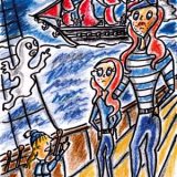 Literatur | Der Kleine Ritter von Michael Klüter | Buch 2 | Zeichnungen von Marion Klüter | Der fliegende Holländer | Bild 5