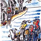 Literatur | Der Kleine Ritter von Michael Klüter | Buch 2 | Zeichnungen von Marion Klüter | Auf der Osterinsel | Bild 19