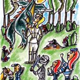 Literatur | Der Kleine Ritter von Michael Klüter | Buch 2 | Zeichnungen von Marion Klüter | Hilfe ein Drache | Bild 20
