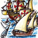 Literatur | Der Kleine Ritter von Michael Klüter | Buch 2 | Zeichnungen von Marion Klüter | Auf dem Weg nach Amerika | Bild 22