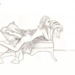 Zeichnungen | Frau auf dem Sofa | Marion Klüter | Bild 2