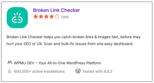 Wordpress | Plugin Broken Link Checker