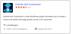 Wordpress | Colorlib 404 Customizer