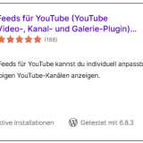 WordPress | Plugins | Feeds für YouTube