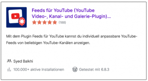 Wordpress | Plugin Feeds For Youtube