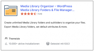Wordpress | Plugin Media Library Organizer