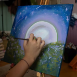 Lara Franziska Moonlightartist | Bei der kreativen Arbeit | 2025