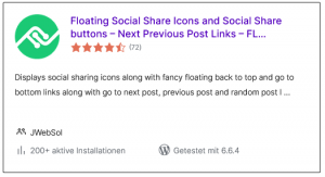 Wordpress | Plugin Floating Social Share Icons