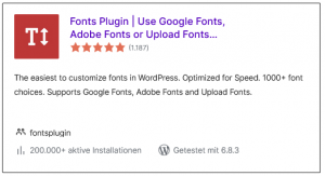 Wordpress | Plugin Google Fonts