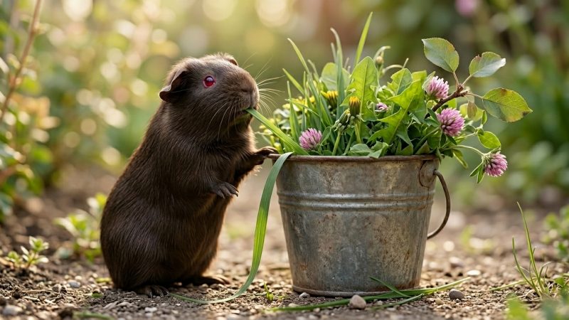 Wie füttern wir unsere Meerschweinchen im Sommer am besten?