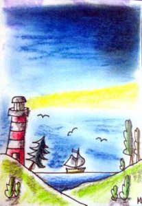Der Leuchtturm Zeichnung | Alles in Pastell | Der Leuchtturm | Bild 26