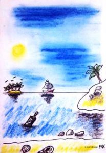 Die Flaschenpost Zeichnung | Alles in Pastell | Die Flaschenpost | Bild 18