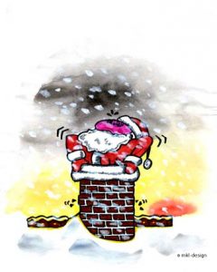 Der Weihnachtsmann im Schornstein Zeichnungen | Der Weihnachtsmann | Bild 1