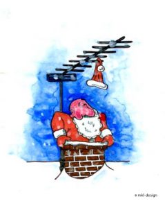 Der Weihnachtsmann steckt fest Zeichnungen | Der Weihnachtsmann | Bild 3