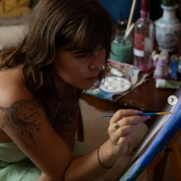 Lara Franziska | Moonlightartist | Bei der kreativen Arbeit | 2025