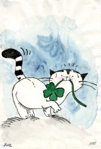 Kater Jakob mit Kleeblatt Zeichnungen | Kater Jakob mit Kleeblatt | Bild 22