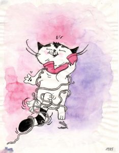 Kater Jakob mit Telefon Zeichnung | Kater Jakob mit Telefon | Bild 21