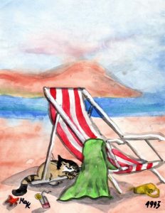 Kater Jakob auf dem Strand Zeichnung | Kater Jakob auf dem Strand | Bild 35