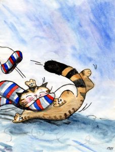 Kater Jakob auf dem Eis Zeichnung | Kater Jakob auf dem Eis | Bild 6