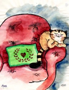 Kater Jakob auf dem Sofa Zeichnung | Kater Jakob auf dem Sofa | Bild 31