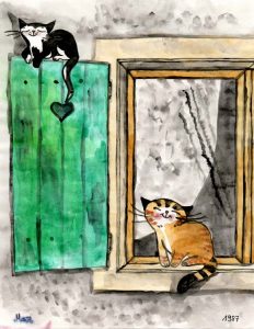 Kater Jakob im Fenster Zeichnung | Kater Jakob im Fenster | Bild 28