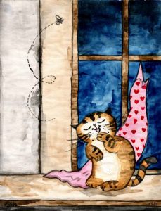 Kater Jakob und die Fliege Zeichnung | Kater Jakob und die Fliege | Bild 5