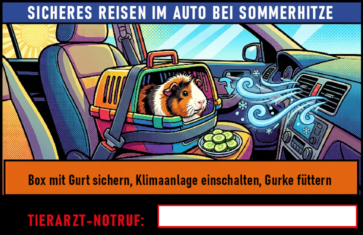 Sicher Reisen im Auto bei Sommerhitze