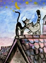 Kater Jakob auf dem Dach