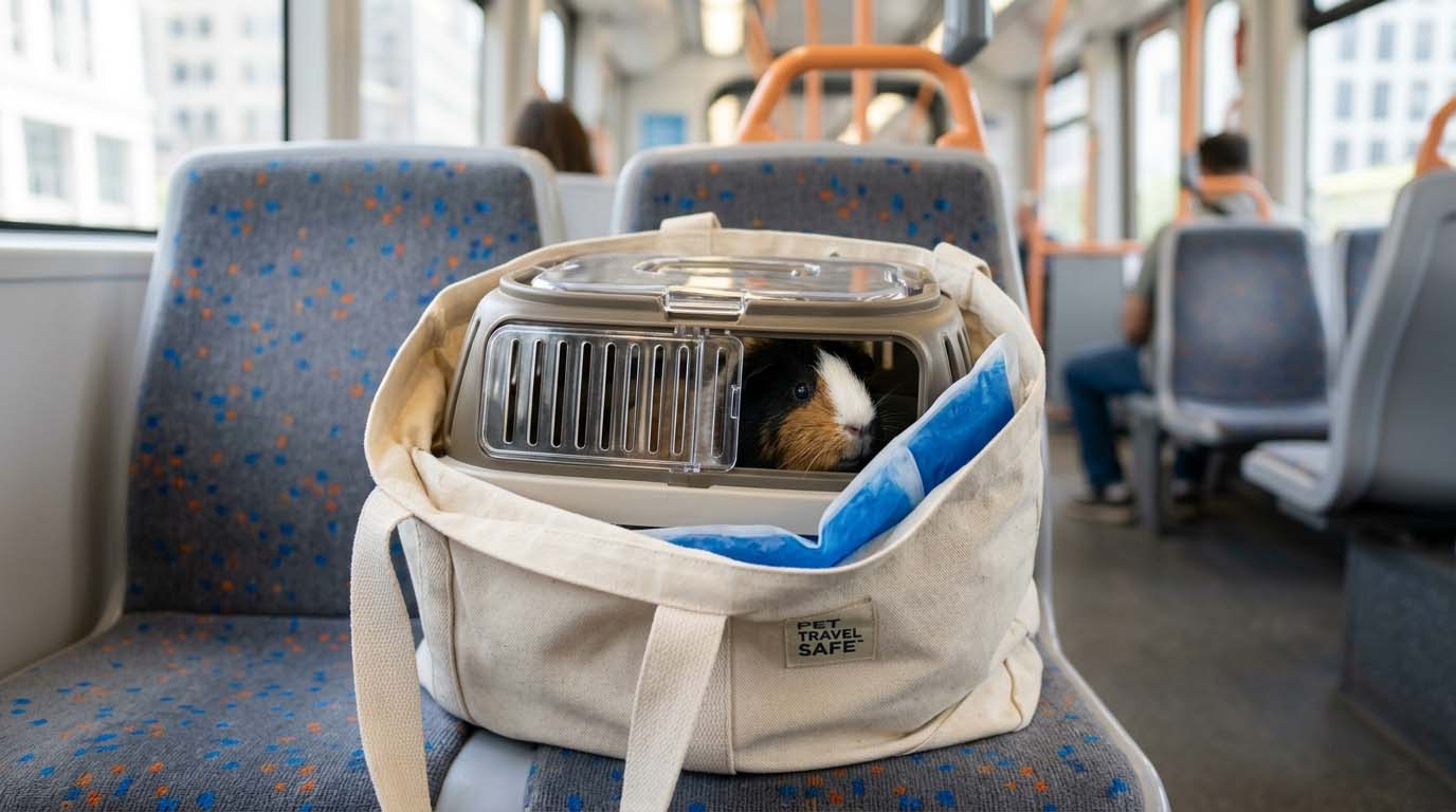 Meerschweinchen in Transportbox