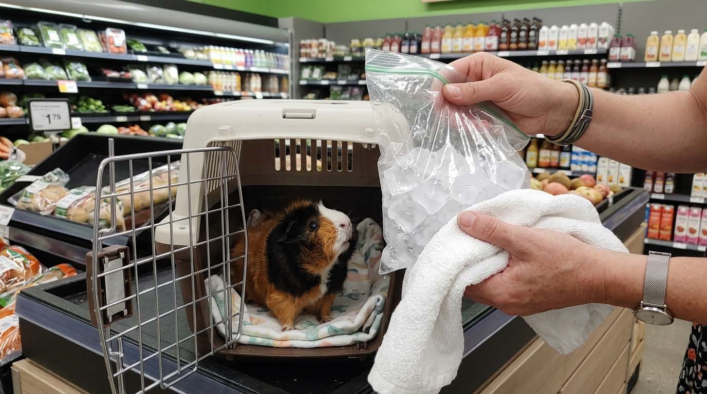 Meerschweinchen in Transportbox