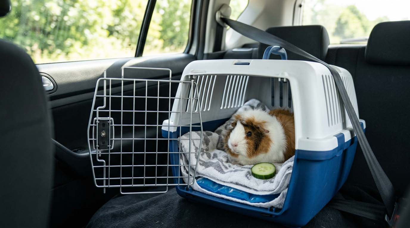 Meerschweinchen in Transportbox