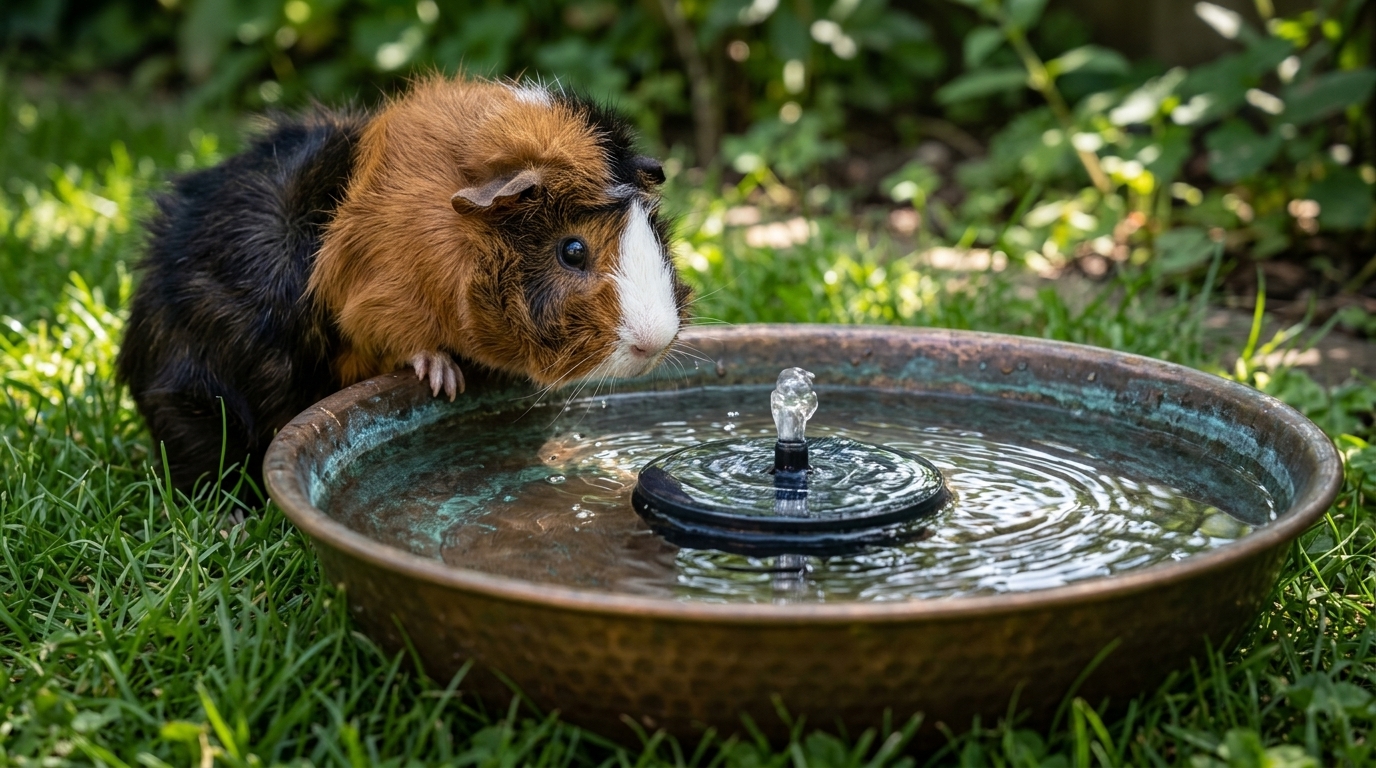 Mia mit Solarbrunnen