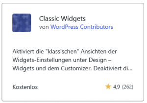 Widgets | Classic Widgets